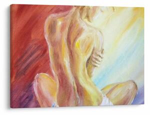 Slika počivajoče ženske, oljna slika (70x50 cm)