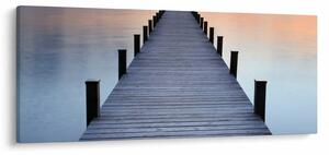 Slika - pomol ob jezeru Starnberger, Bavarska, Nemčija (120x50 cm)