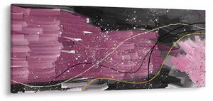 Slika - Roza in črna abstrakcija (120x50 cm)