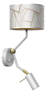 Zidna lampa ZIGGY 1xE27/40W/230V + 1xGU10/MR11/7W bijela/zlatna