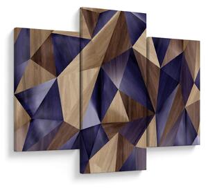Slika - 3D leseni trikotniki (90x60 cm)