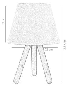 Stolna lampa WOOD 1xE27/60W/230V krem