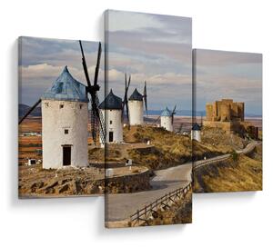Slika - Mlini na veter Consuegra, Španija (90x60 cm)