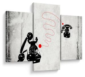 Slika - Telefonska risba v slogu Banksyja (90x60 cm)