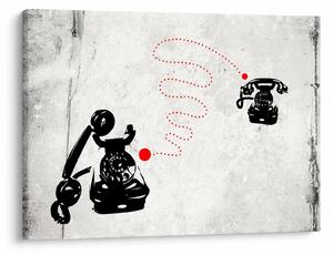 Slika - Telefonska risba v slogu Banksyja (70x50 cm)
