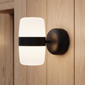Northern LED zidna svjetiljka, Hall, mat crna, Ø 23 cm, 2 svjetla, prigušiva, Crno, kupaonica, Aluminij