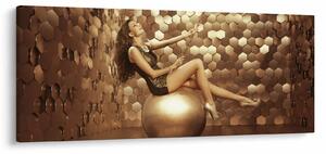 Podoba ženske v zlati sobi (120x50 cm)