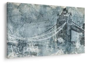 Slika - Tower Bridge v hladnih tonih (90x60 cm)