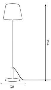 Podna lampa ARDEN 1xE27/60W/230V crna/zlatna