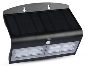 LED Solarna zidna svjetiljka sa senzorom LED/7W/3,7V 4000K IP65 crna