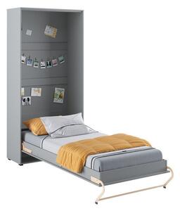Zidni krevet Concept Pro Lenart AH109Jednostruki, Siva, 90x200, Laminirani iveral, Basi a doghePodnice za krevet, 105x237x217cm