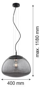 Argon 4350 - Luster na sajli TRINI 1xE27/15W/230V pr. 40 cm crna