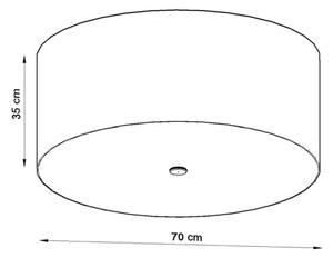 Sollux SL.0794 - Stropna svjetiljka OTTO 6xE27/60W/230V pr. 70 cm crna