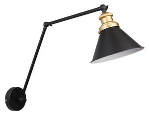 Zidna lampa FUNDO 1xE27/40W/230V crna/zlatna