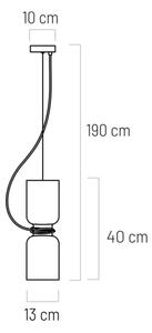 Klausen 111103 - Luster na sajli ABEL 2xE27/11W/230V pr. 13 cm krem