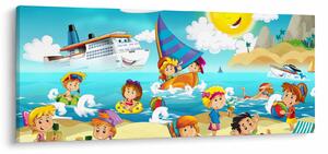 Slika - Dan na plaži (120x50 cm)