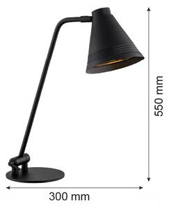 Argon 8002 - Stolna lampa AVALONE 1xE27/15W/230V crna