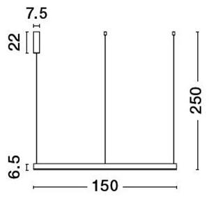 MOTIF VISILICA LED 80W/3000K/6000lm/DIMM/IP20/CRNA NL9530204