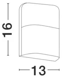 DROPLET VANJSKA ZIDNA SVJETILJKA LED 6W/3000K/230lm/IP65/sandy BIJELA NL9522101