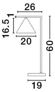 SWAY STOLNA LAMPA E27 /IP20/MESING & BIJELA NL9501235