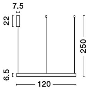 MOTIF VISILICA LED 72W/3000K/5250lm/DIMM/IP20/MESING ZLATNA NL9530202