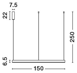 MOTIF VISILICA LED 80W/2700-6000K/6000lm/DIMM/IP20/BRUŠENI MESING NL9530223