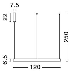 MOTIF VISILICA LED 72W/3000K/5250lm/DIMM/IP20/CRNA NL9530201