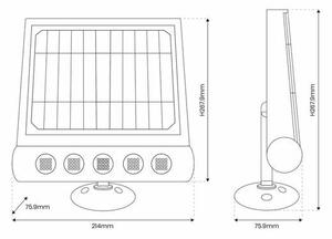 LED Solarna zidna lampa sa senzorom LED/8W/3,7V 4000 mAh 4000K IP65