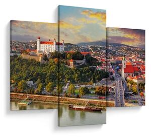Slika - Panorama Bratislave, Slovaška (90x60 cm)