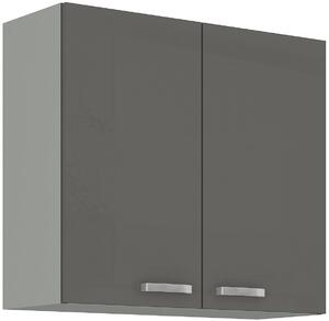 Zondo.hr Gornji kuhinjski ormarić Gonir 80 G-72 2F (korpus: siva + front: sivi sjaj). Akcija -7%. 1134456