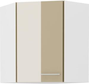 Zondo.hr Gornji kutni kuhinjski ormarić Lavera 60x60 GN-72 1F (45°) (korpus: bijela + front: sjaj cappucino). 1134552