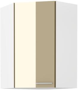 Zondo.hr Gornji kutni kuhinjski ormarić Lavera 60x60 GN-90 1F (45°) (korpus: bijela + front: sjaj cappucino). 1134553