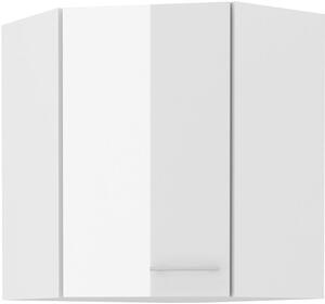 Zondo.hr Gornji kutni kuhinjski ormarić Lavera 60x60 GN-72 1F (45°) (korpus: bijela + front: bijeli sjaj). 1134522