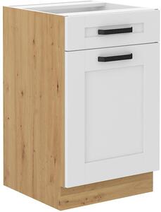 Zondo.hr Donji kuhinjski ormarić Lucid 50 D 1F 1S BB (korpus: hrast artisan + front: mdf bijela). 1134606