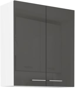 Zondo.hr Gornji kuhinjski ormarić Lavera 80 G-90 2F (korpus: bijela + front: sivi sjaj). Akcija -6%. 1134577