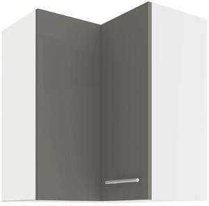 Zondo.hr Gornji kutni kuhinjski ormarić Lavera 60x60 GN-72 2F (90°) (korpus: bijela + front: sivi sjaj). 1134585