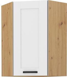Zondo.hr Gornji kutni kuhinjski ormarić Lucid 60x60 GN-90 1F (45°) (korpus: hrast artisan + front: mdf bijela). Akcija -6%. 1134614