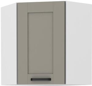 Zondo.hr Gornji kutni kuhinjski ormarić Lucid 60x60 GN-72 1F (45°) (korpus: bijela + front: mdf claygrey). 1134670