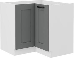 Zondo.hr Donji kutni kuhinjski ormarić Lucid 90x90 DN 2F BB (korpus: bijela + front: mdf dustgrey). 1134721