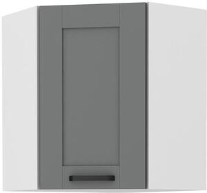Zondo.hr Gornji kutni kuhinjski ormarić Lucid 60x60 GN-72 1F (45°) (korpus: bijela + front: mdf dustgrey). 1134726