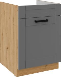 Zondo.hr Donji kuhinjski ormarić Lucid 60 ZL 1S BB (korpus: hrast artisan + front: mdf dustgrey). Akcija -6%. 1134745