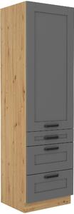 Zondo.hr Kuhinjski ormarić za namirnice Lucid 60 Dkom-210 3S1F (korpus: hrast artisan + front: mdf dustgrey). 1134766