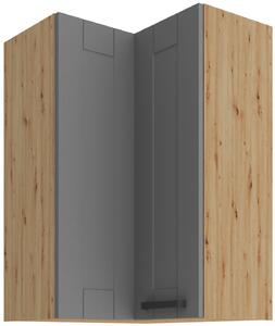 Zondo.hr Gornji kutni kuhinjski ormarić Lucid 60x60 GN-90 2F (90°) (korpus: hrast artisan + front: mdf dustgrey). 1134758