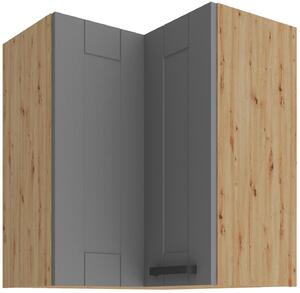 Zondo.hr Gornji kutni kuhinjski ormarić Lucid 60x60 GN-72 2F (90°) (korpus: hrast artisan + front: mdf dustgrey). 1134756