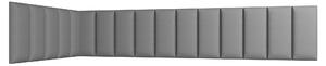 Zondo.hr Set 16 tapeciranih panela Quadra 100x220x50 cm (tamnosiva). Akcija -14%. 1051979