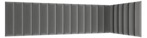 Zondo.hr Set 20 tapeciranih panela Quadra 210x90x60 cm (siva). Akcija -18%. 1052011