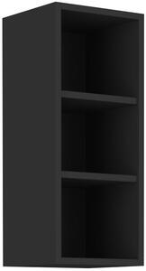 Zondo.hr Gornji kuhinjski regal Manana 30 G 72 OTW (korpus: crna mat + front: orah okapi). 1135004