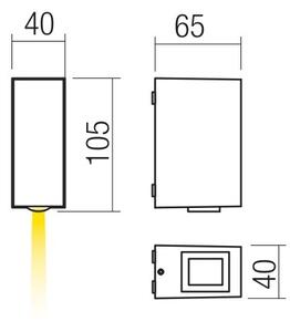 Redo 90416 - LED Vanjska zidna svjetiljka ACE LED/3,36W/230V 4000K IP54 siva