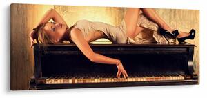 Slika - Ženska za klavirjem (120x50 cm)