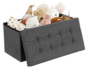 Tabure s prostorom za pohranu OTO, 76x38x38 cm, antracit SongmicsHome